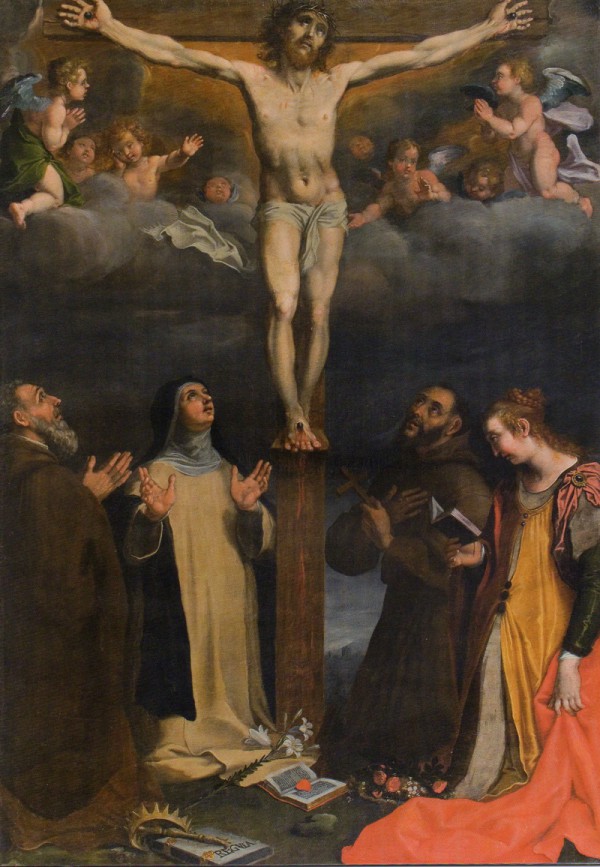 Crocefisso e Santi, olio su tela, Museo Diocesano Pesaro.