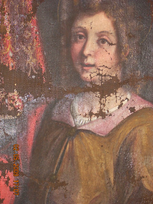 Dipinti ad olio su tela del pittore Giovan Giacomo Pandolfi : La madonna di Loreto e Santi, Museo Diocesano Pesaro