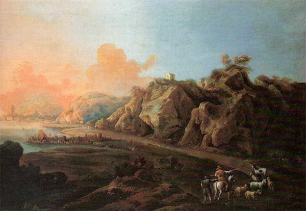 Alessio De Marchis, Paesaggio con Veduta di Porto, Cm94 X Cm 154, Pinacoteca Civica di Fano, Sec XXIII,